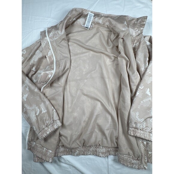 Reebok Women’s Mesh Lined Focus Track Jacket M‎ Camo Beige Zip Logo 2022 - Picture 8 of 12